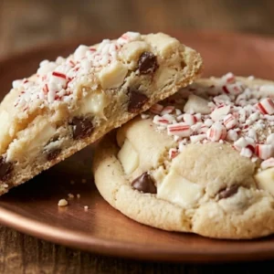 Chocolate Peppermint Snowfall Cookies