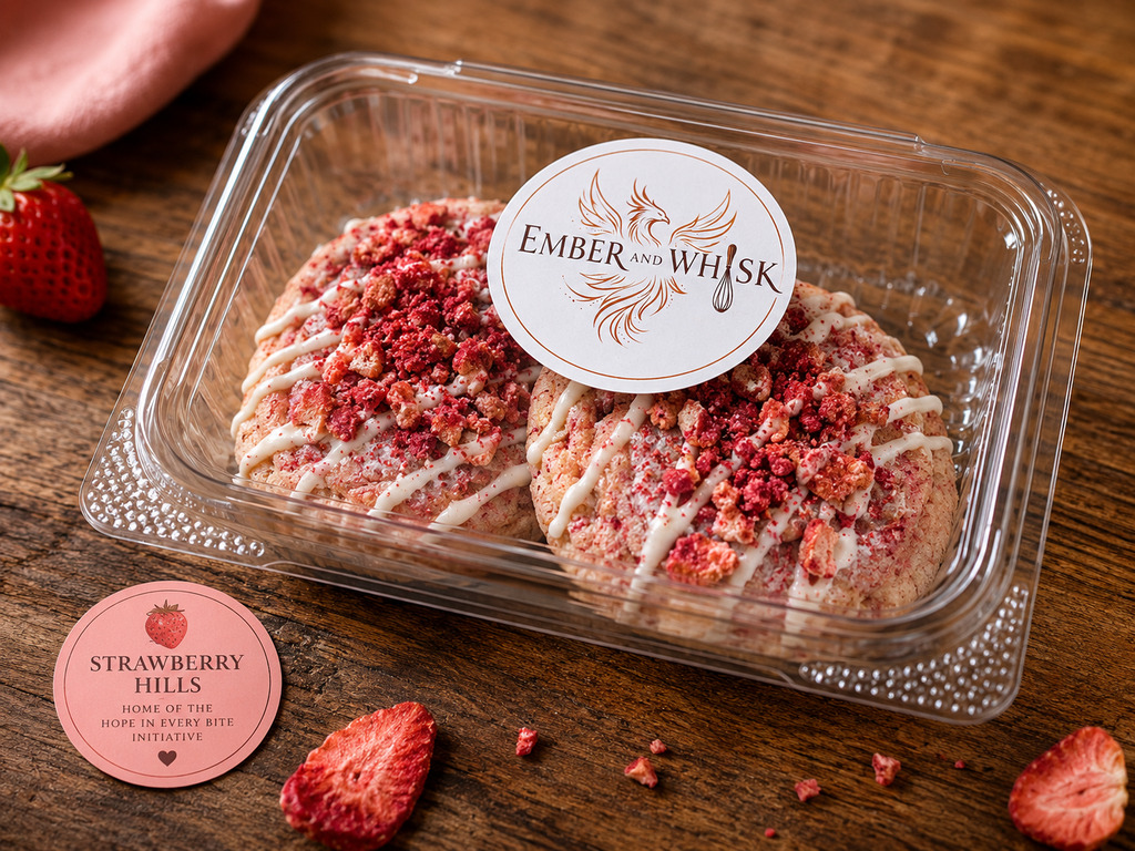 Glazed & Frosted Cookies has 2 cookies per clear bakery container