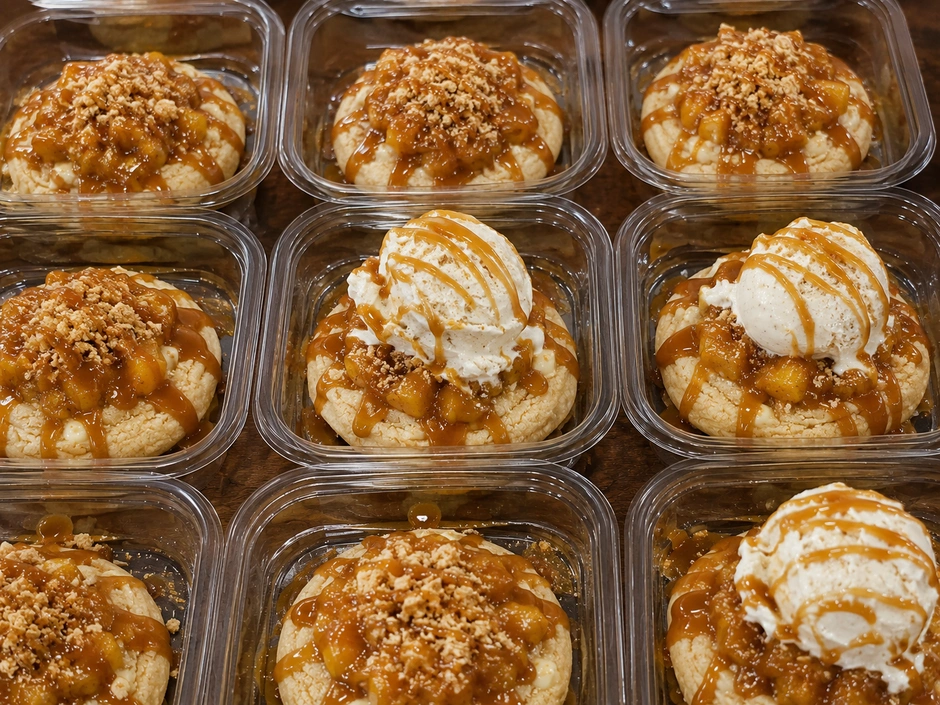 Nana’s Sticky Peach Cobbler Cookie