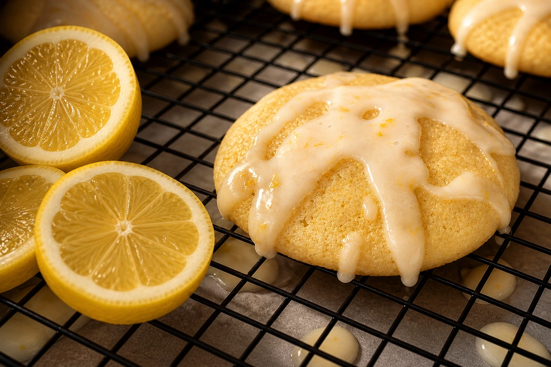 Sunny Drizzle Lemon Cookie with Lemon Glaze