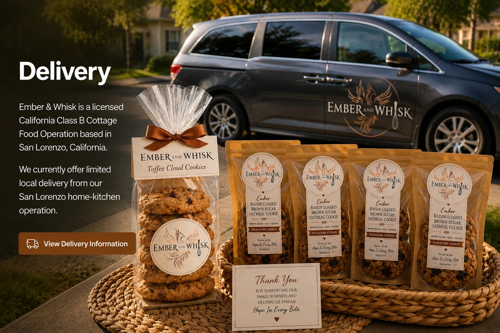 Ember & Whisk Cookie Delivery Scene